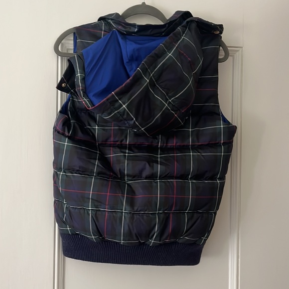 JCREW Plaid Puff Vest with Removable Hood - Picture 4 of 5